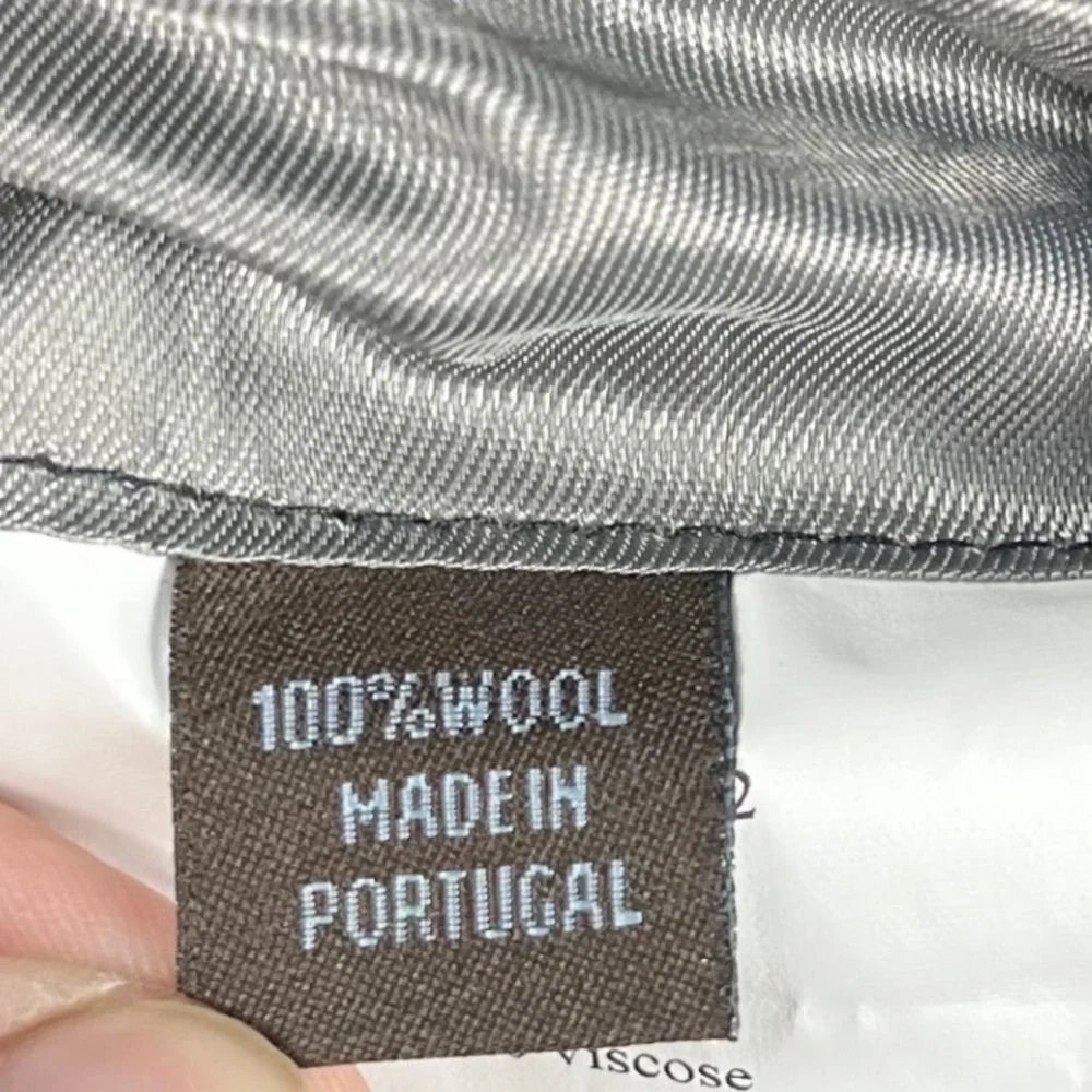 J. Hilburn 2 Piece Suit Mens 49 Grey Windowpane Vitale Barberis Canonico Wool